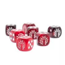 Conquest - First Blood Logo on Dark Red/Black Marbled Dice - 24 per pack - EN-PBW6600