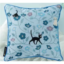 Kiki's Delivery Service - Cushion (30x30 cm) - Jiji Blue Floral-MARU-92221