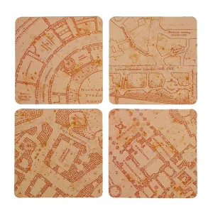 Harry Potter - Heat Changing Coasters (4-Pack) - Marauder's Map-1192149