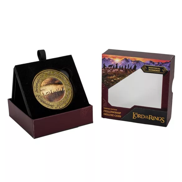 The Lord Of The Rings - Collectable Deluxe Coin with Display Stand - The Fellowship-1192735
