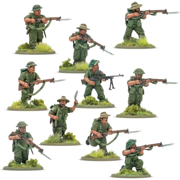 Bolt Action Gurkha Infantry Platoon miniatűra készlet