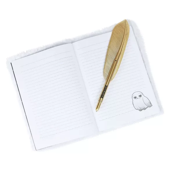 Harry Potter - Notebook & Feather Pen Set - Hedwig