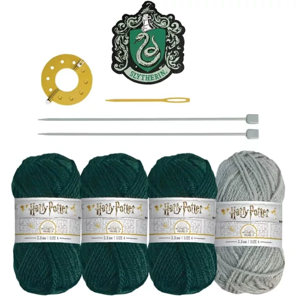 Harry Potter - Bobble Hat Knitting Set - Slytherin