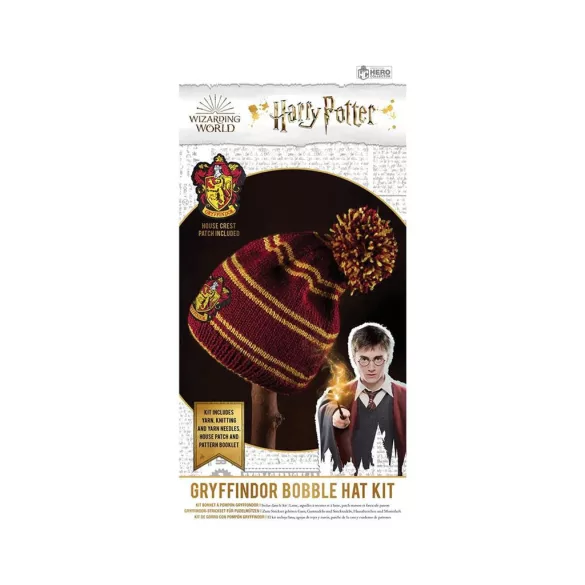 Harry Potter - Gryffindor Bobble Hat Knitting Set