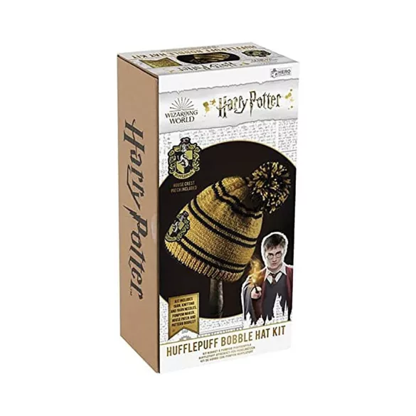 Harry Potter Bobble Hat Knitting Set - Hufflepuff kötőszett
