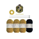 Harry Potter Bobble Hat Knitting Set - Hufflepuff kötőszett