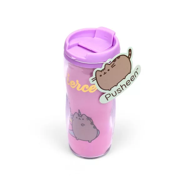 Pusheen - Plastic Travel Mug - Fierce-PUSHPTVMF