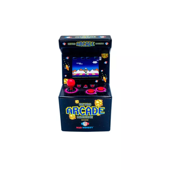 Mad Monkey Mini Arcade Machine – mini játékgép 240 darab 8-bites játékkal