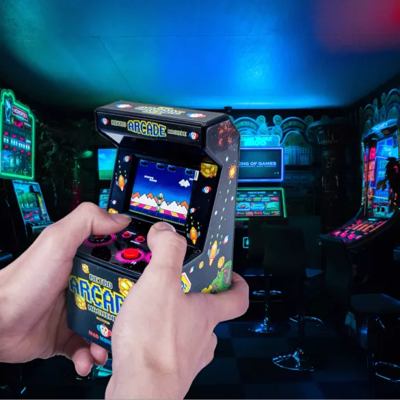 Mad Monkey Mini Arcade Machine – mini játékgép 240 darab 8-bites játékkal