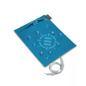 ENHANCE Roll on a Scroll™ Dice Rolling Mat & 12pc 6 Sided Dice Set - Blue-ENTTDR6100BLEW