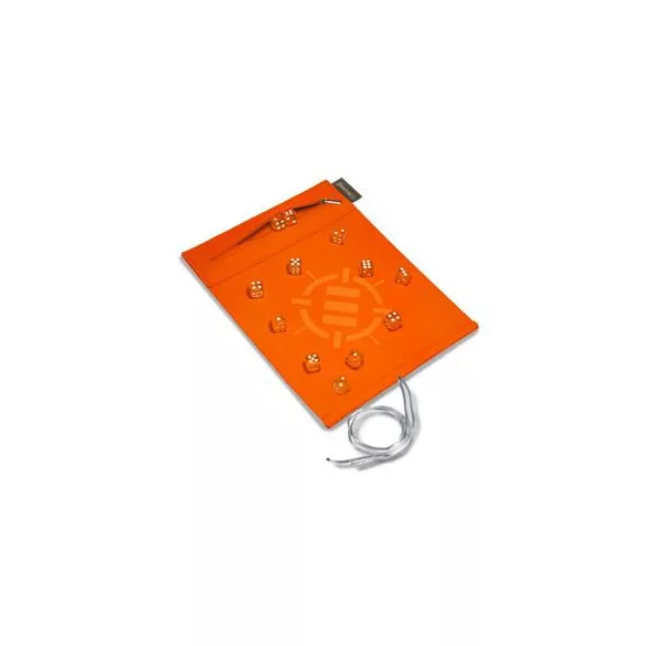 ENHANCE Roll on a Scroll™ Dice Rolling Mat & 12pc 6 Sided Dice Set - Orange-ENTTDR6100OGEW