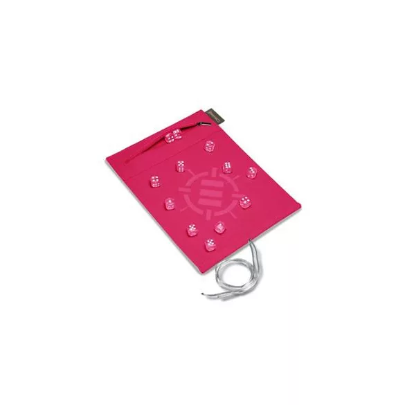 ENHANCE Roll on a Scroll™ Dice Rolling Mat & 12pc 6 Sided Dice Set - Pink-ENTTDR6100PKEW