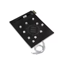   ENHANCE Roll on a Scroll™ Dice Rolling Mat & 12pc 6 Sided Dice Set White