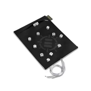 ENHANCE Roll on a Scroll™ Dice Rolling Mat & 12pc 6 Sided Dice Set White-ENTTDR6100WTEW