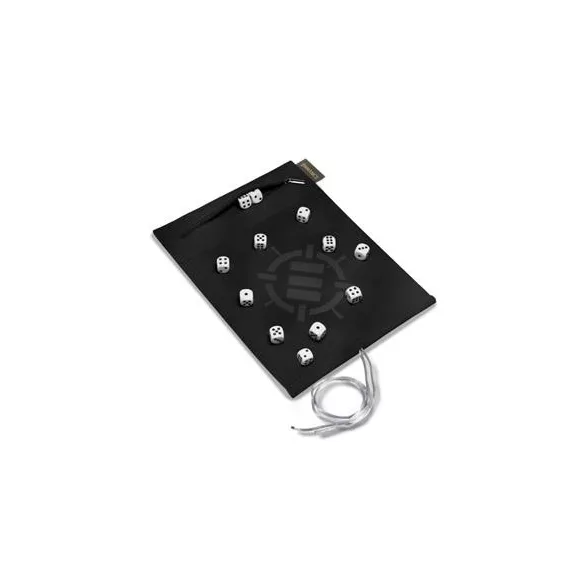 ENHANCE Roll on a Scroll™ Dice Rolling Mat & 12pc 6 Sided Dice Set White-ENTTDR6100WTEW
