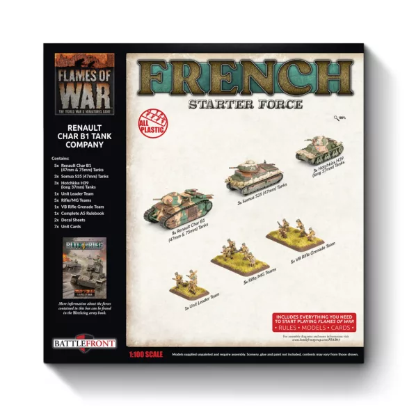 Flames of War - French Char B1 Tank Company (plastic)