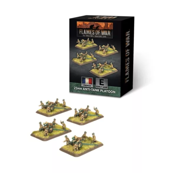 Flames of War - Hotchkiss 25mm Anti-tank Platoon (4 löveg)