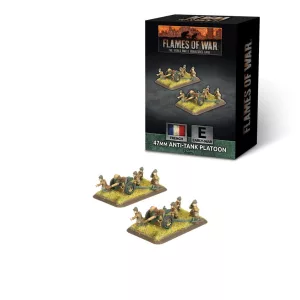 Flames of War - APX 47mm mle 1937 Anti-tank Platoon (x2 guns)-FRX15