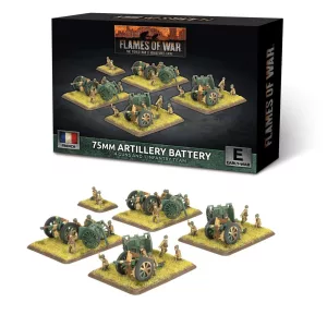 Flames of War - 75mm Artillery Battery (x4 guns)-FRX16