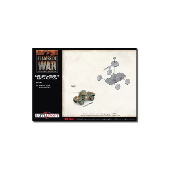 Flames of War - Panhard AMD Deep Recon Platoon (x5) minik