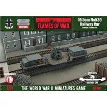 Flames of War - 10.5cm FlaK Railway Car, with Single 8.8cm option-GBX87