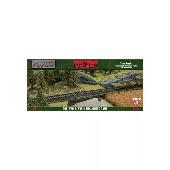 BIAB: Flames of War - Train Tracks (6ft), Full Painted Terrain-BB135