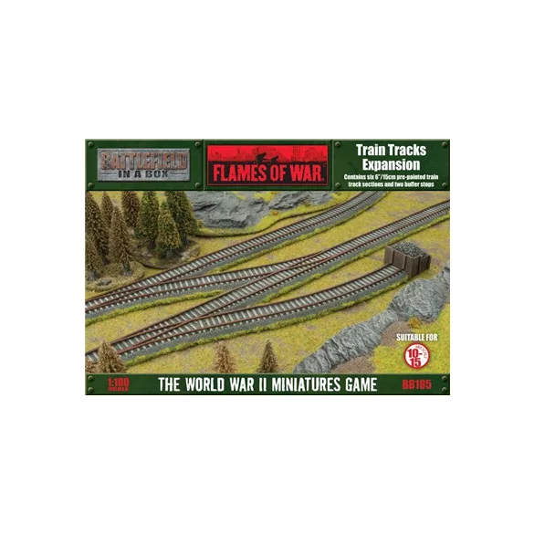 BIAB: Flames of War - Train Tracks Expansion (x8), Full Painted Terrain-BB185