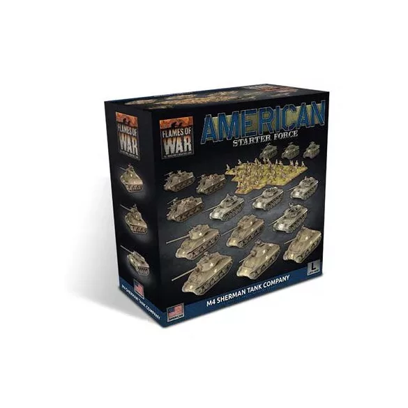 Flames of War - American LW M4 Sherman Tank Company Starter Force-USAB17