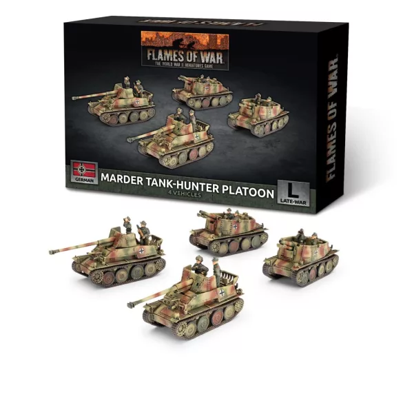 Flames of War - Liberation of Italy: Marder / Grille Self-propelled Gun Platoon (x4 Plastic)-GBX212