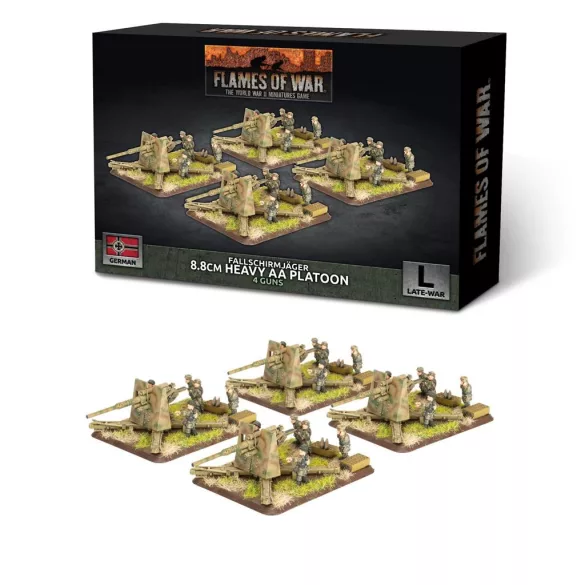 Flames of War - Liberation of Italy: FJ 8.8cm Heavy AA (x4 guns Plastic)-GBX214