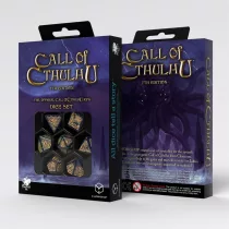Call of Cthulhu 7th Edition - Blue-green & Gold Dice Set-SCTR22
