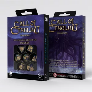 Call of Cthulhu 7th Edition - Blue-green & Gold Dice Set-SCTR22