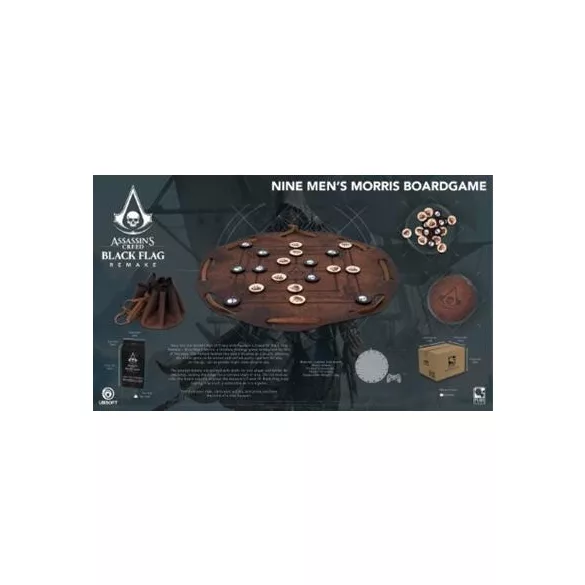 Assassin's Creed Black Flag Resynced Nine Men's Morris Boardgame - EN/FR/DE/SP-PA062AC