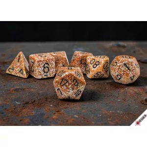 Speckled Rust/black Polyhedral 7-Die Set-25333