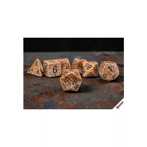 Speckled Rust/black Polyhedral 7-Die Set-25333