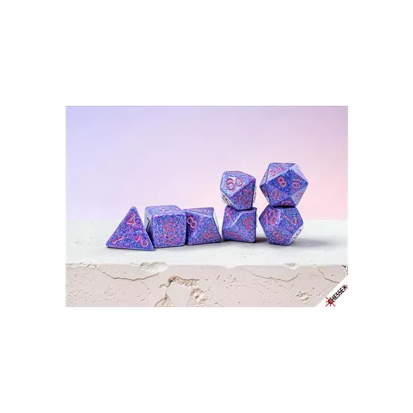 Speckled Purple Passion/pink Polyhedral 7-Die Set-25367