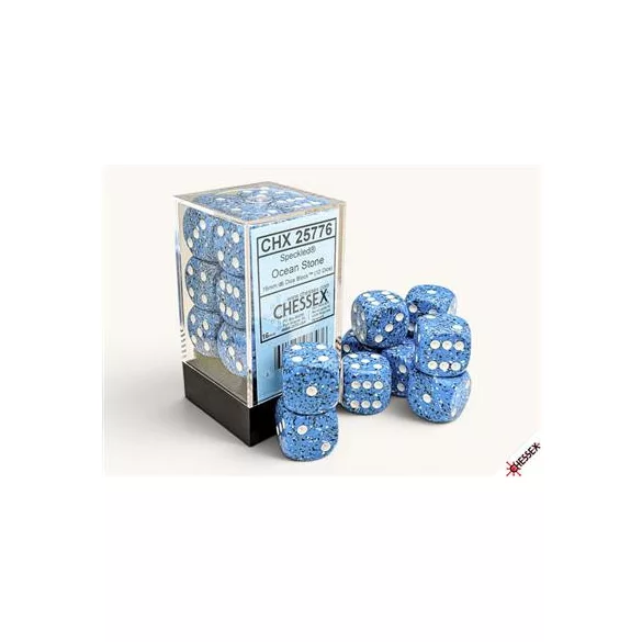 Speckled® 16mm d6 Ocean Stone Dice Block™ (12 dice)-25776