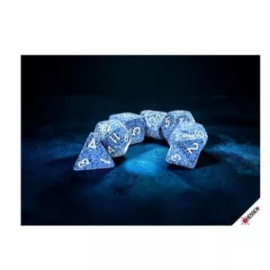Speckled Ocean Stone/white Polyhedral 7-Die Set-25376