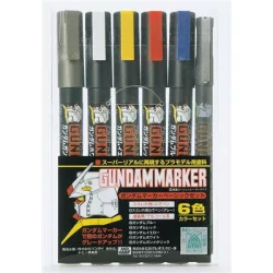 Mr. Hobby - Gundam Marker Basic 6 Color Set-GMS-105