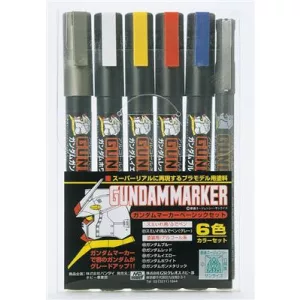 Mr. Hobby - Gundam Marker Basic 6 Color Set-GMS-105