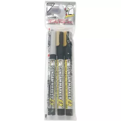 Mr. Hobby - Gundam Marker EX Gundam Plated Silver & Gold 2 Types Set-XGMS-100