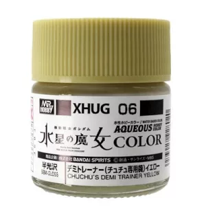 Mr. Hobby - AQUEOUS GUNDAM COLOR (10ml) DEMI-TRAINER (CHUCHU) YELLOW-XHUG-06