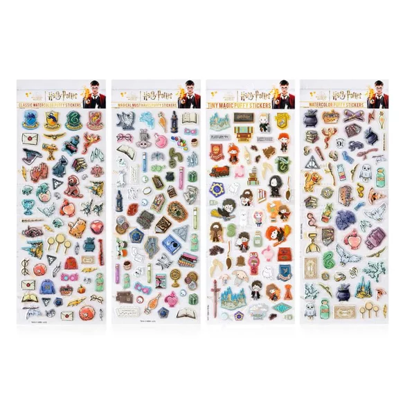 Harry Potter - Puffy Sticker Sheets (4-Pack) - Watercolor-CQJ-CJ1764-C