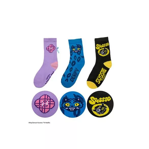 KPop Demon Hunters - Socks (Set of 3) - Saja Boys-CR1625