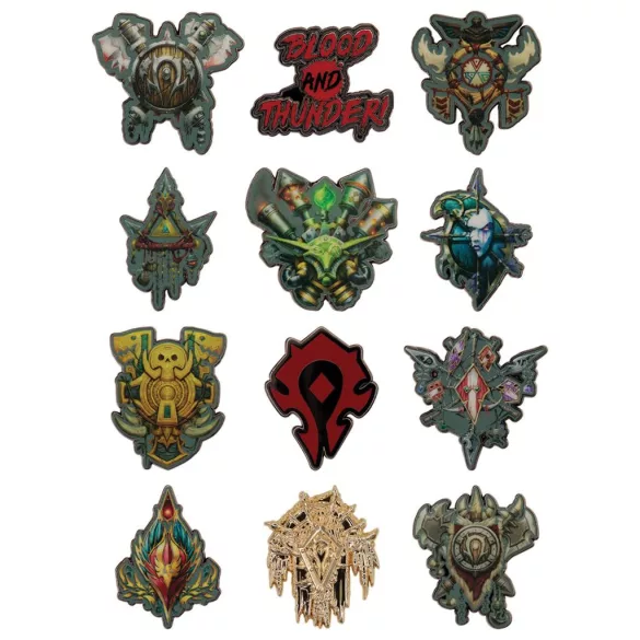 World of Warcraft - Horde Mystery Pin Badge CDU featuring 12 Blind Boxes-ABK-WOW10-CDU