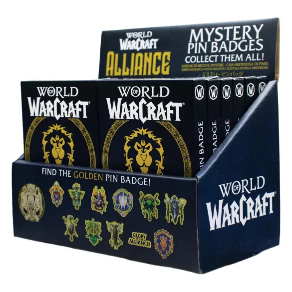 World of Warcraft - Alliance Mystery Pin Badge CDU featuring 12 Blind Boxes-ABK-WOW16-CDU
