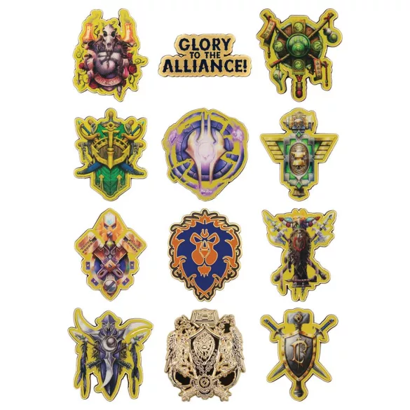 World of Warcraft - Alliance Mystery Pin Badge CDU featuring 12 Blind Boxes-ABK-WOW16-CDU