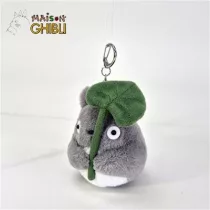 My Neighbor Totoro - Nakayoshi Plush Keychain - Big Totoro with Leaf-S-6202