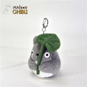 My Neighbor Totoro - Nakayoshi Plush Keychain - Big Totoro with Leaf-S-6202