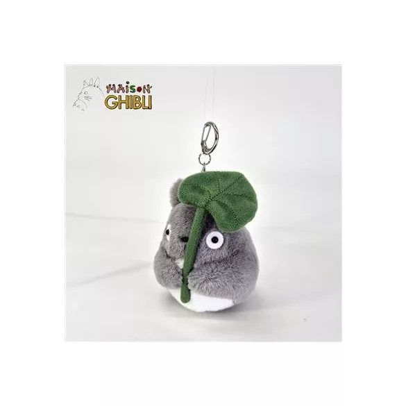 My Neighbor Totoro - Nakayoshi Plush Keychain - Big Totoro with Leaf-S-6202
